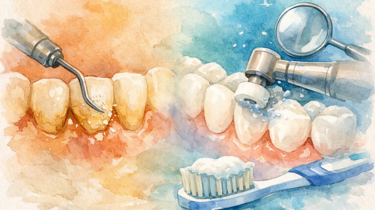 Differenza tra detartrasi e pulizia denti